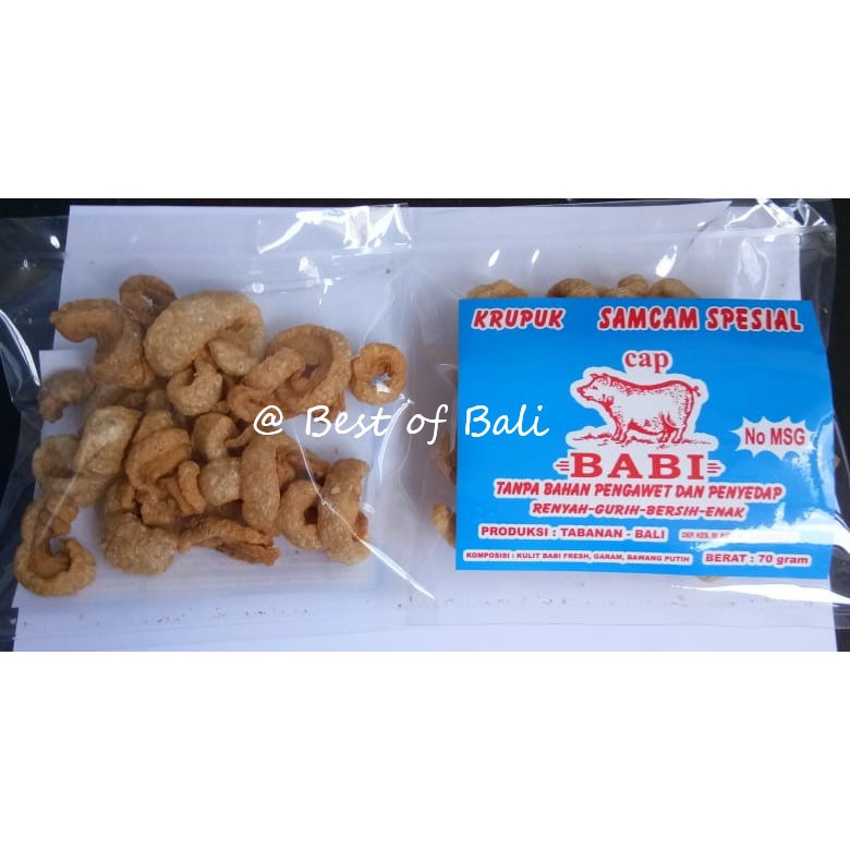 

Kerupuk Samcan Special Cap Babi (70 Gr) Non MSG