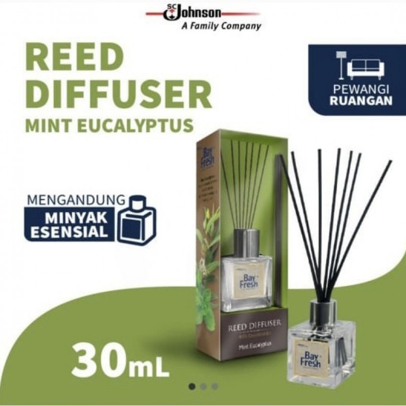 Bayfresh Reed Diffuser Device Pengharum Ruangan - Mint Eucalyptus