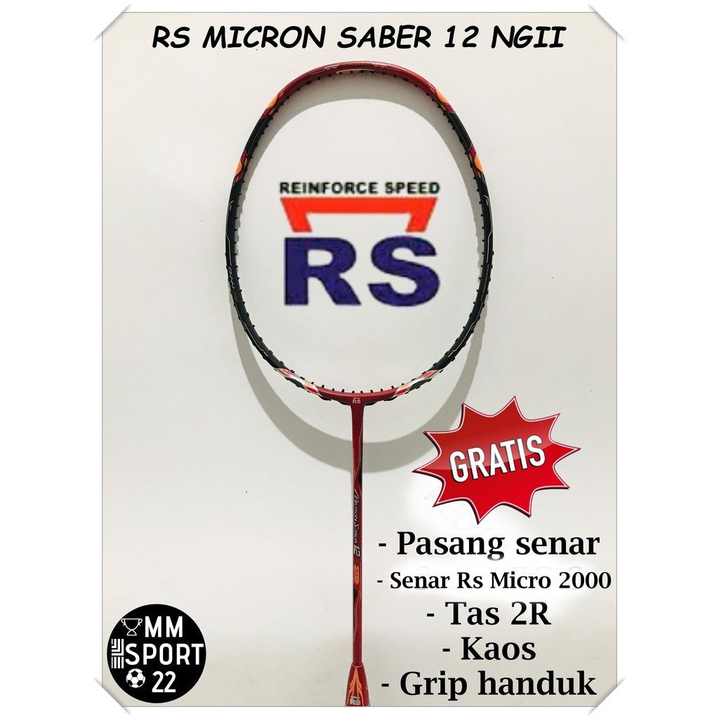 RAKET BADMINTON RS MICRON SABER 12NG