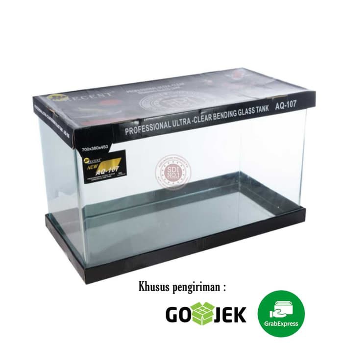 AQUARIUM AQUASCAPE BENDING IMPORT GLASS TANK RECENT AQ 107(GOJEK/GRAB)