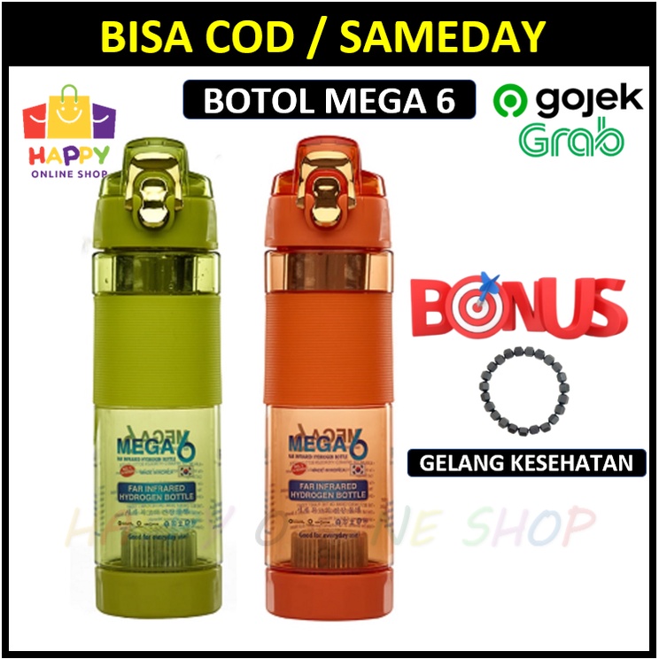 Mega 6 (Size L) - Far Infrared Hydrogen Water (Botol Mega 6 Terapi Diabetes)Original