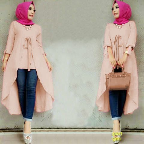 [Tunik Olga Mocca SW] tunik wanita wolly crepe mocca