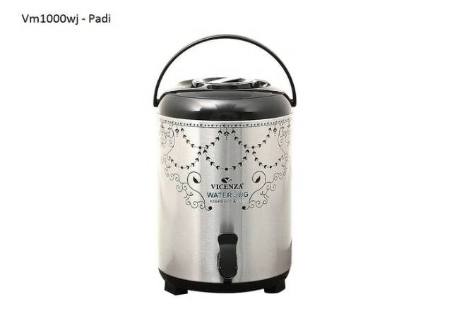 Water Jug VM1000WJ motif Padi Dispenser stainless steel merek VICENZA resmi volume 9.5 Liter wadah s