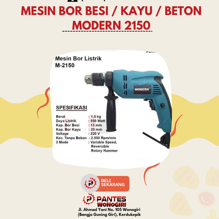 Mesin Bor Modern 2150 Beton