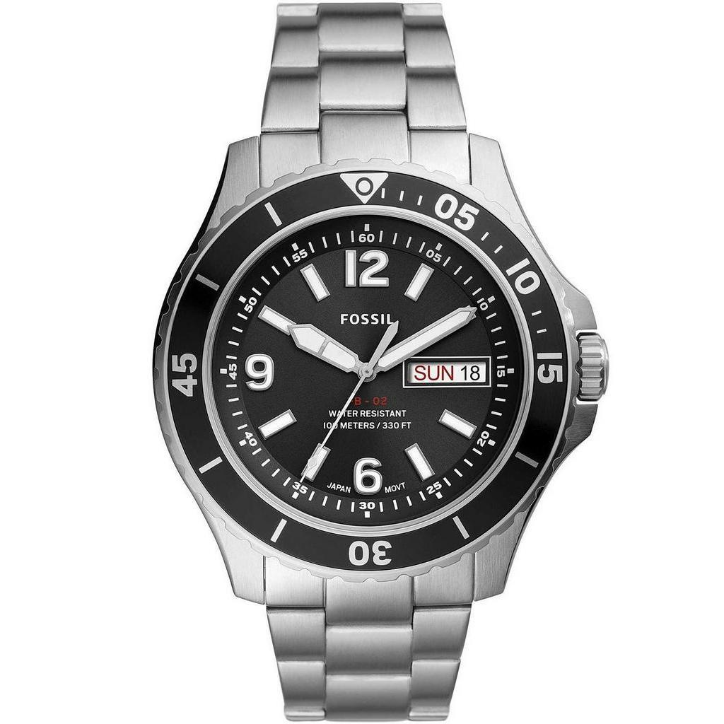 Fossil FB-02 Three-Hand Date Stainless Steel Watch [FS5687]