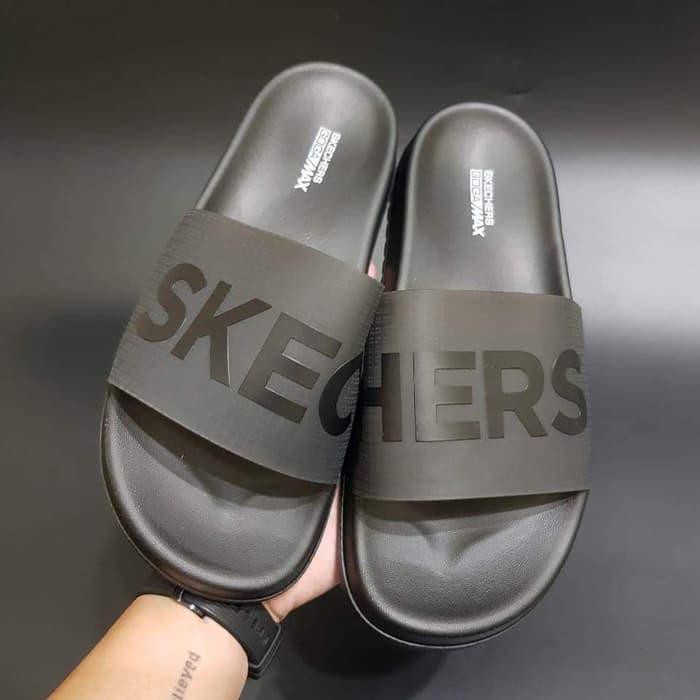 Sepatu Original Skechers Ultra Go Sandal - Black / Sandal Pria / Sandal Wanita