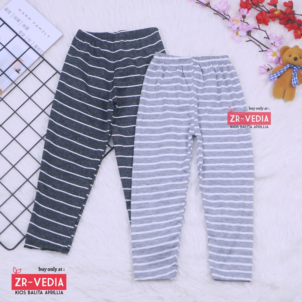 Legging Salur  3-4 Tahun / Celana Panjang Anak Perempuan Legging Pants Cewek Grosir Murah Stripe