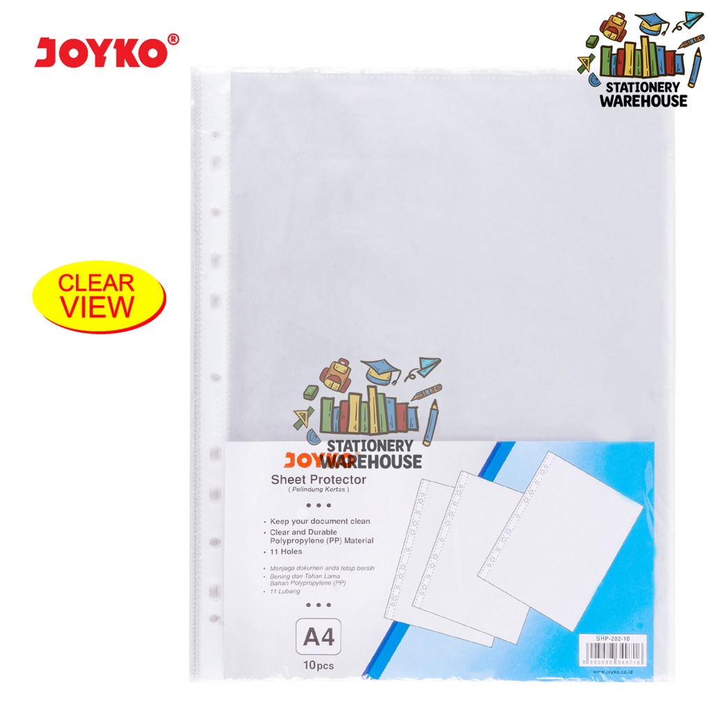 

Sheet Protector Pelindung Kertas Joyko SHP-202-10 A4 1 Pack 10 Pcs