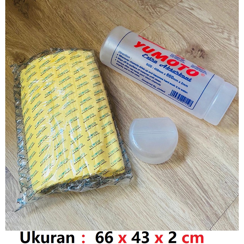 YUMOTO jumbo 66x43x0.2 cm Kain Lap Chamois Kanebo jumbo Besar Berserat