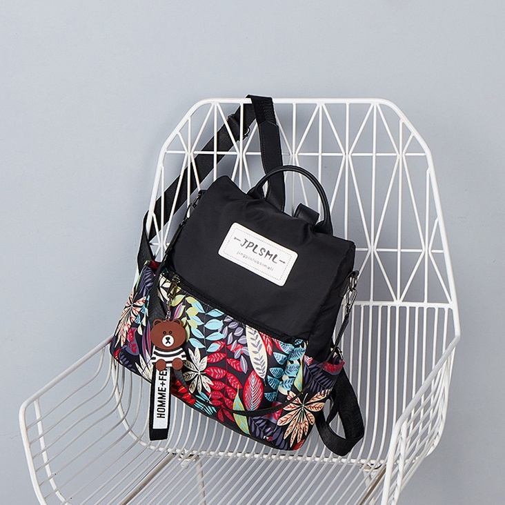TAS RANSEL WANITA IMPORT KOREA HITAM TA426B5 ELAINE PREMIUM SEKOLAH BACKPACK GENDONG PUNGGUNG KULIAH KERJA BRANDED BATAM ANTI AIR
