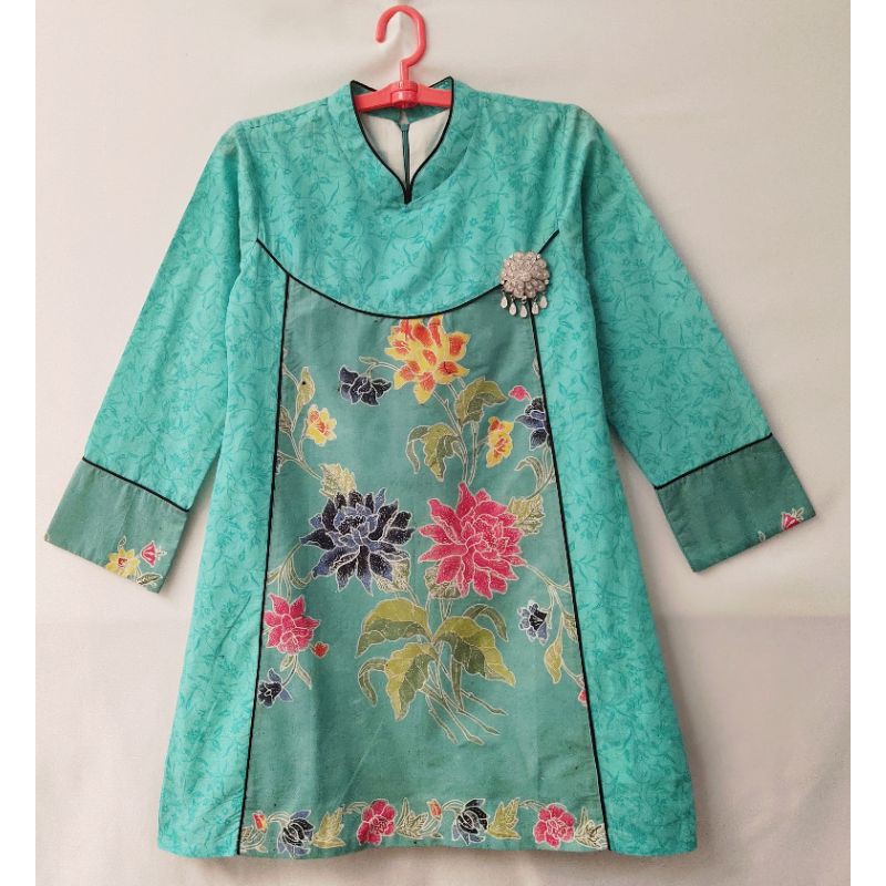 TUNIK BATIK ENCIM ( kombinasi embos). Bonus masker kain yang sesuai.