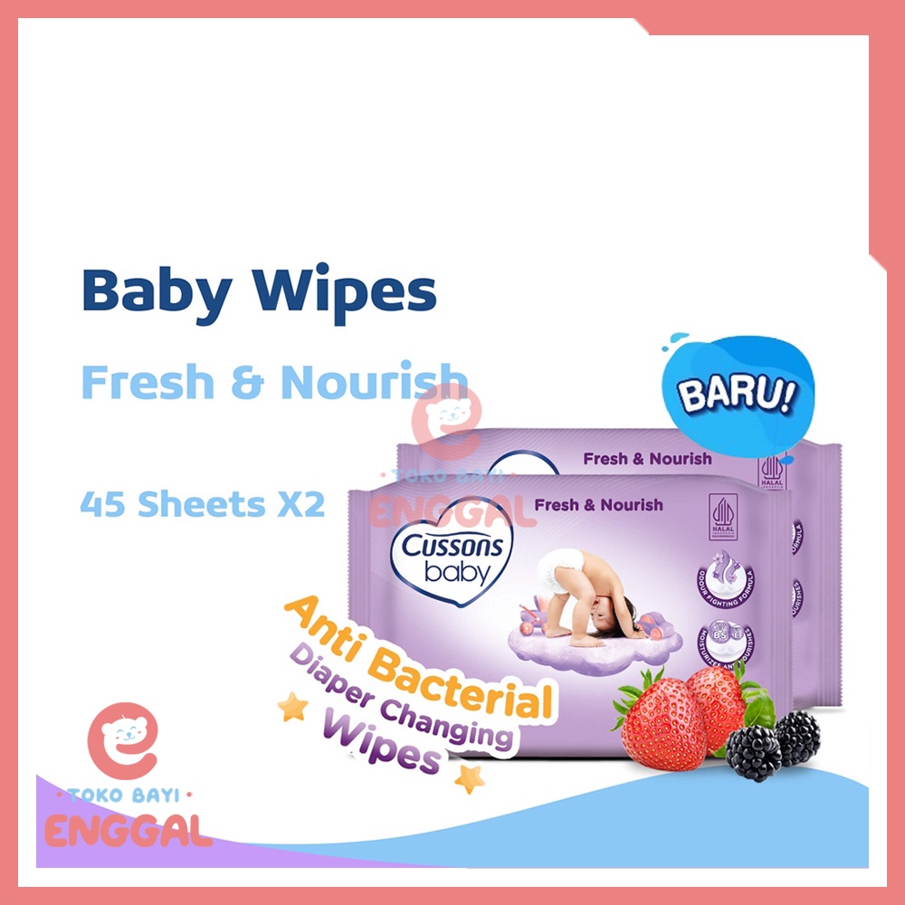 2pcs Cussons Baby Wipes 45s NEW (Buy 1 Get 1)