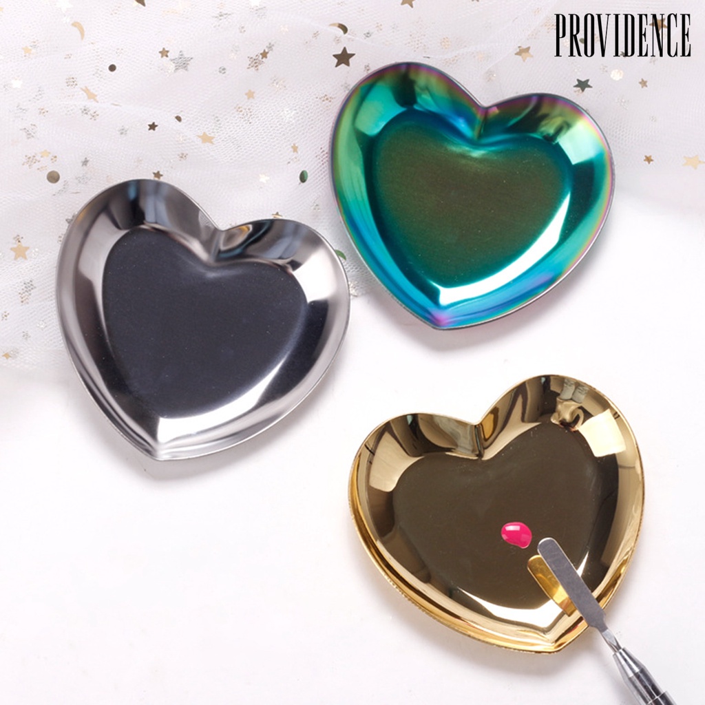 Providence Palet Bentuk Hati Bahan Stainless Steel Untuk Nail Art