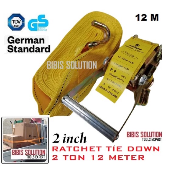 Tali Pengikat Barang Mobil Truk Tali Sound System Trackbelt Ratchet Tie Down Webbing Cargo Lashing T