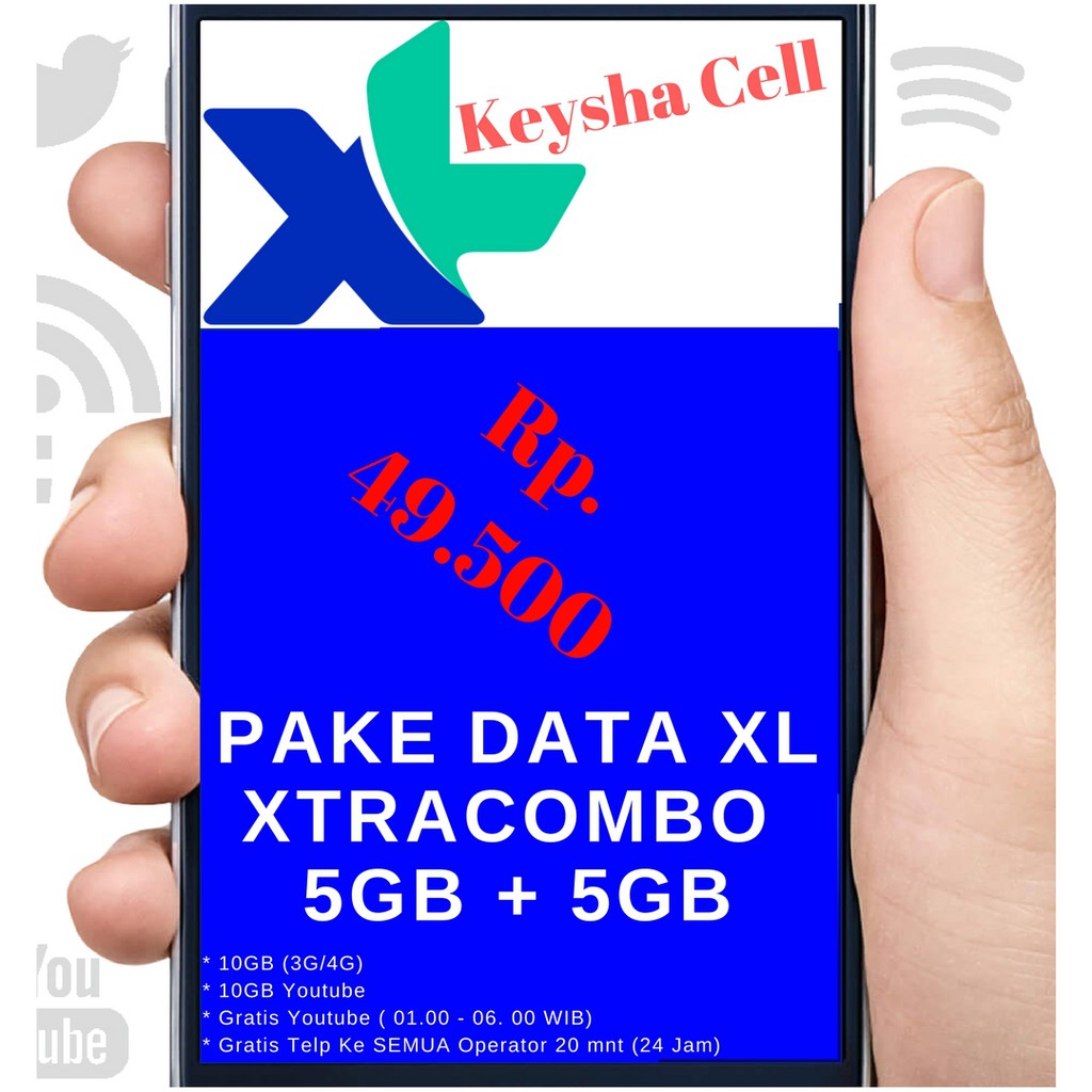 PAKET DATA XL XTRA COMBO 5 + 10GB