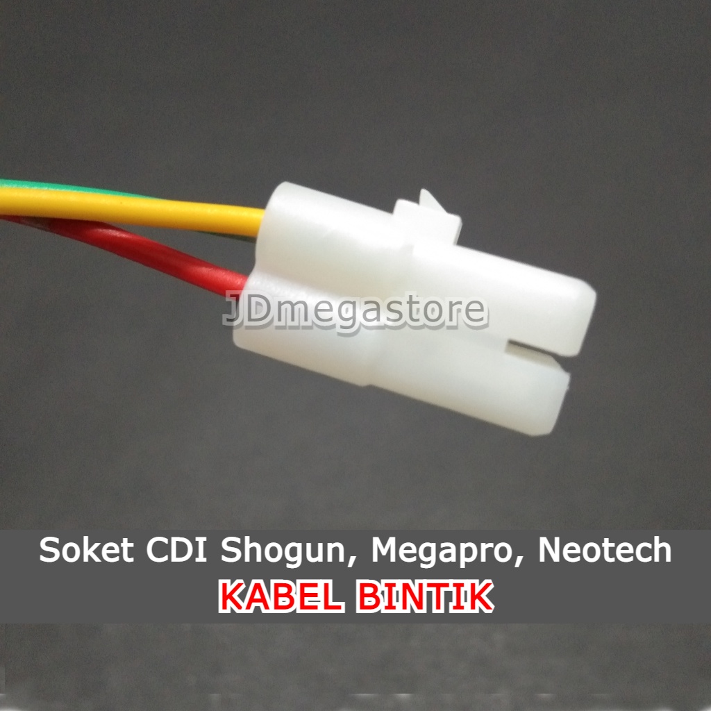 (Grosir/COD) Soket CDI Shogun GL Pro Megapro - KABEL BINTIK