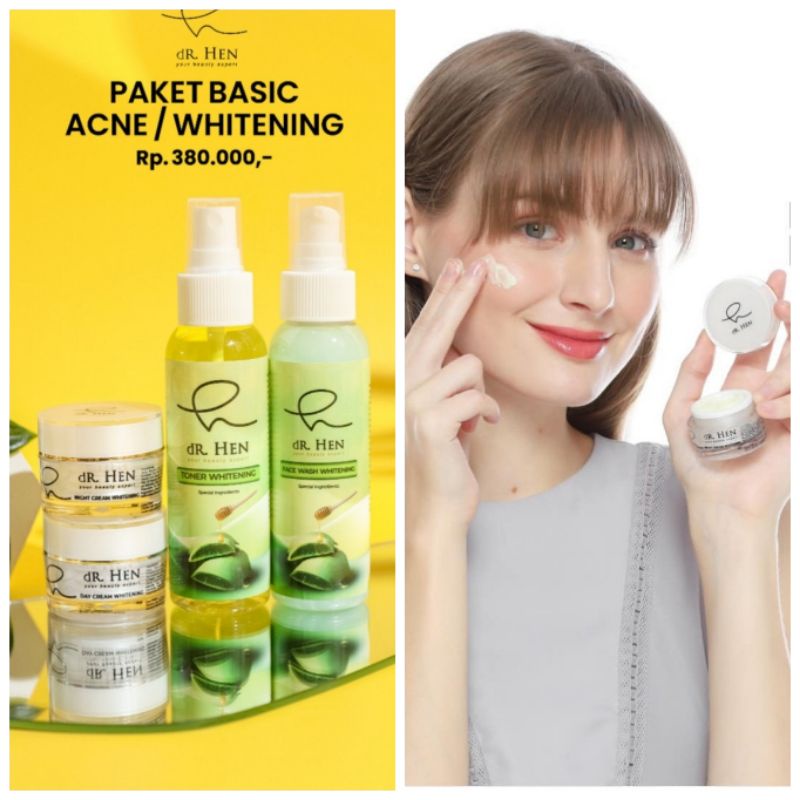 dR Hen Clinic Skincare Paket Whitening / Paket Acne