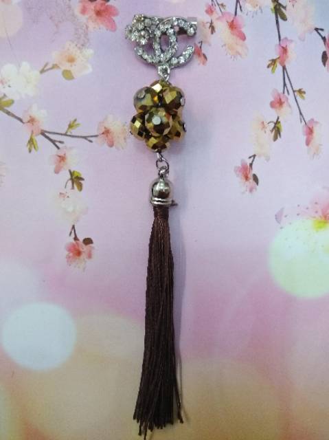 BARU !!! Bros Dagu Juntai Tassel Kristal/Bros Hijab Kekinian/bros tassel murah by TokoPelangiNicer