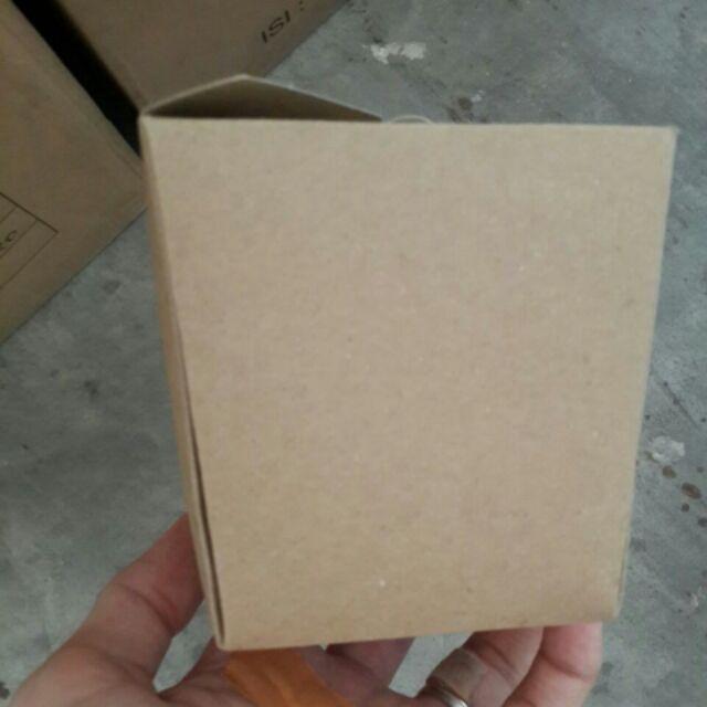 ( Size L ) Food Pail / Kemasan Foodpail Rice Box / Dus Kotak Makan Kertas Kraft Coklat Putih