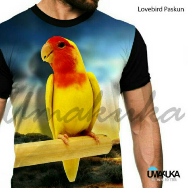 Kaos full print 3D Lovebird Paskun