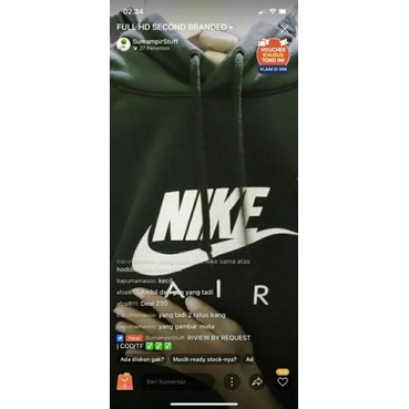 Hoodie Nike Big Logo Second Original