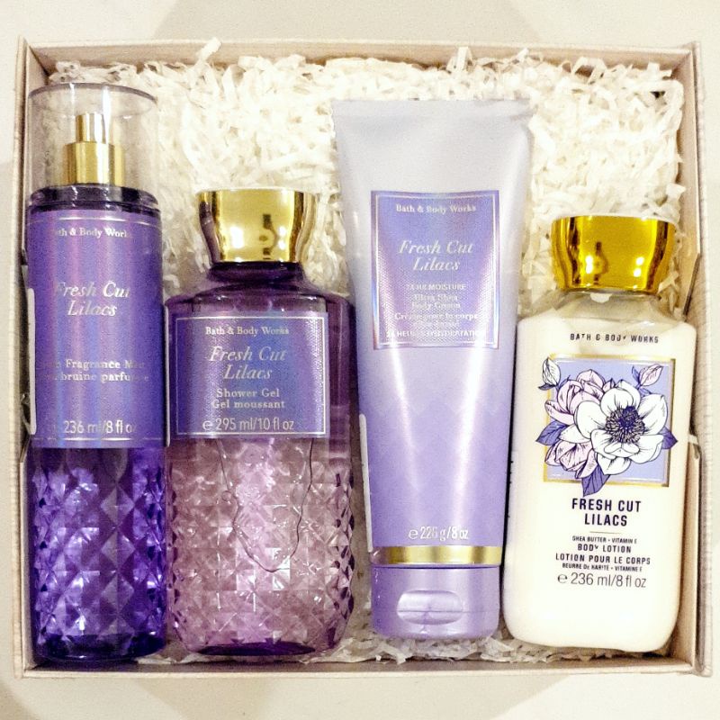 BBW FRESH CUT LILACS GIFT SET PAKET BATH &amp; BODY WORKS