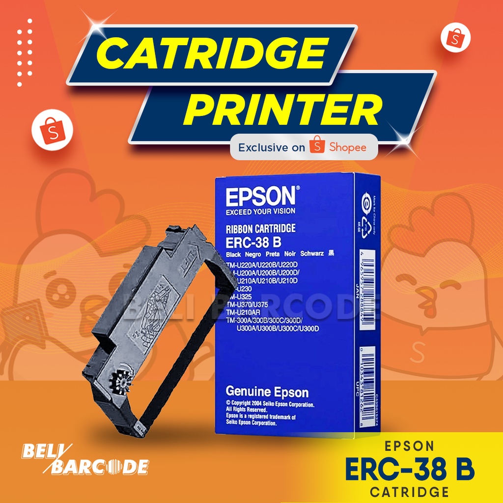 CARTRIDGE EPSON ERC 38 BLACK ORI PITA ATAU RIBBON