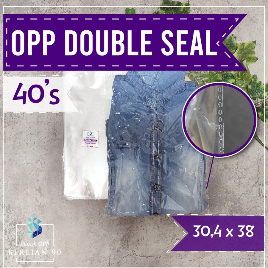 Plastik OPP Lem Double Seal Plastik Baju 30x38 40s Micron Plastik OPP Tebal