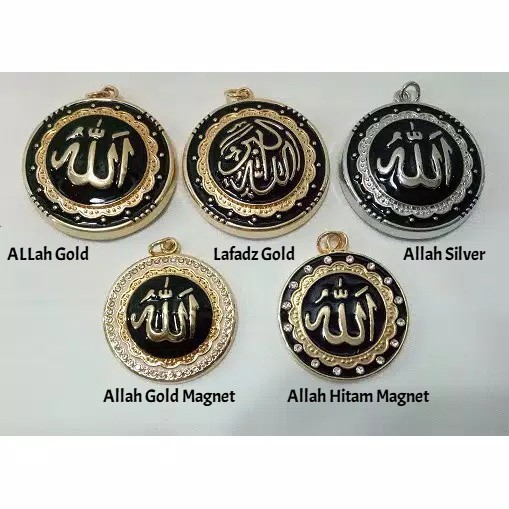 Kalung Gelang Liontin Set/Satuan Lafadz Allah Permata Lingkar/Batu Turmalin