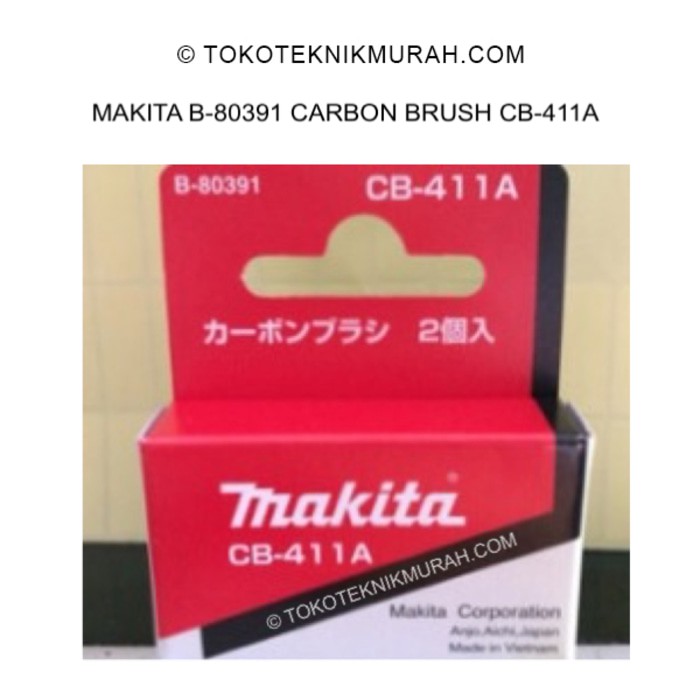 Makita B-80391 Carbon Brush CB-411A / CB411A Borstel