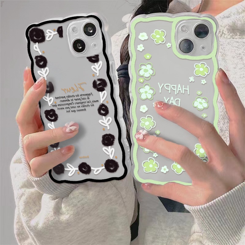 Soft Case Pelindung Lensa Kamera Motif Lukisan Bunga Untuk iPhone 13 Pro Max 11 12 Pro X XS Max 7 8 Plus SE 2020