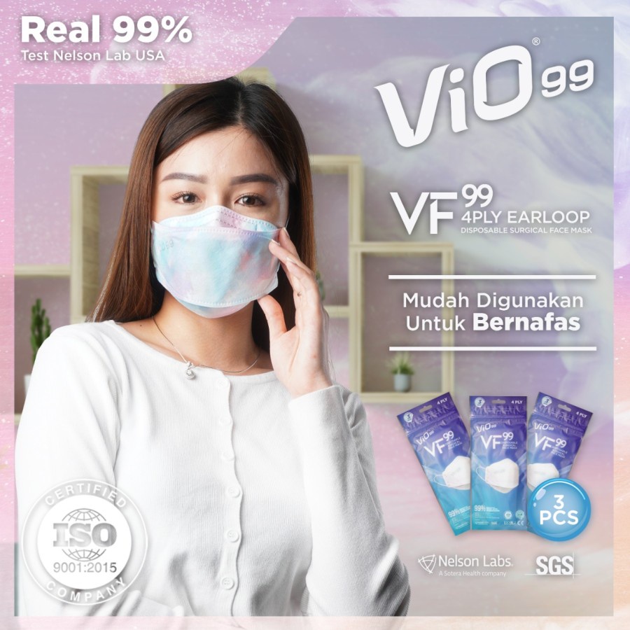 Vio VF Mask Vio99 Masker Medis Perpack Isi 3pcs