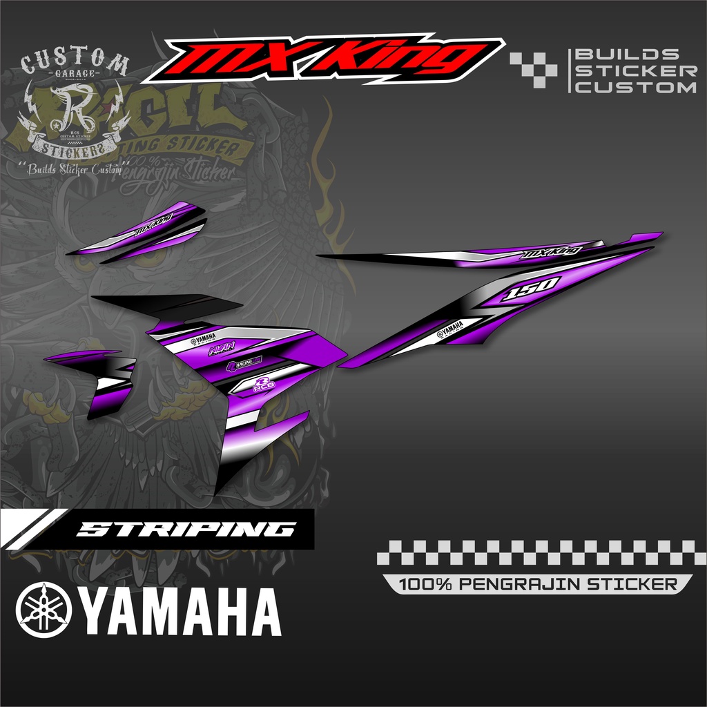 Sticker Striping Variasi Mx King - Striping Motor Mx King
