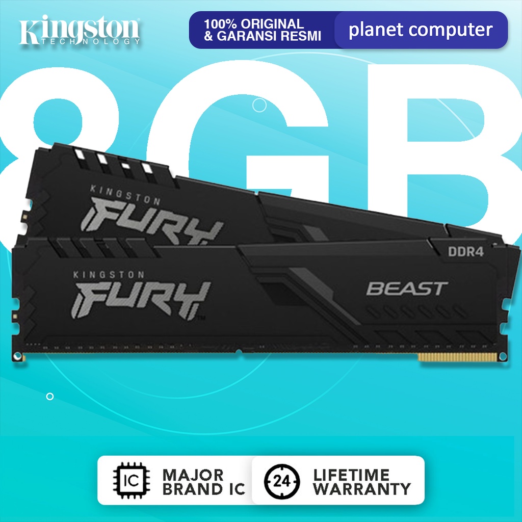 RAM KINGSTON FURY BEAST DDR4 8GB 3200 MHz 25600 RAM PC Garansi Resmi