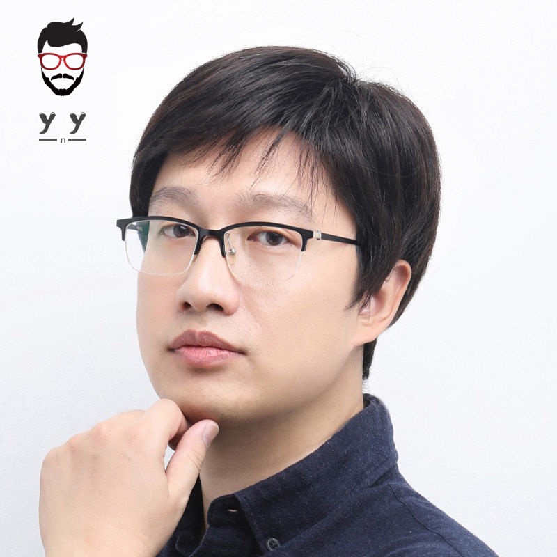 【Terjangkau】Wig set pria paruh baya wig pria rambut asli tutup kepala pria wig rambut asli paruh bay