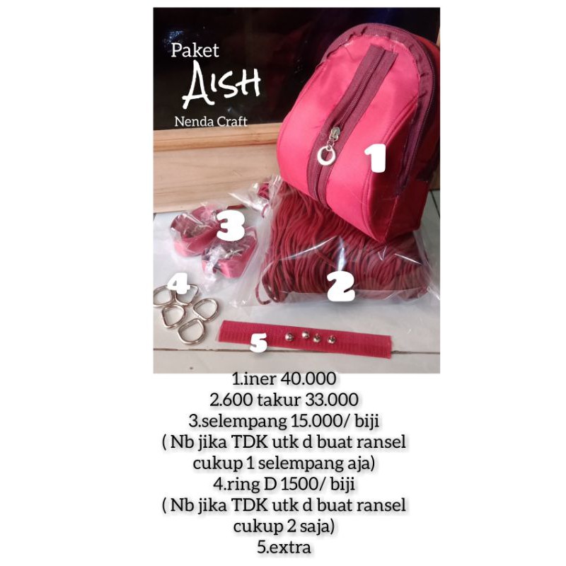 Paket DIY ransel AISH