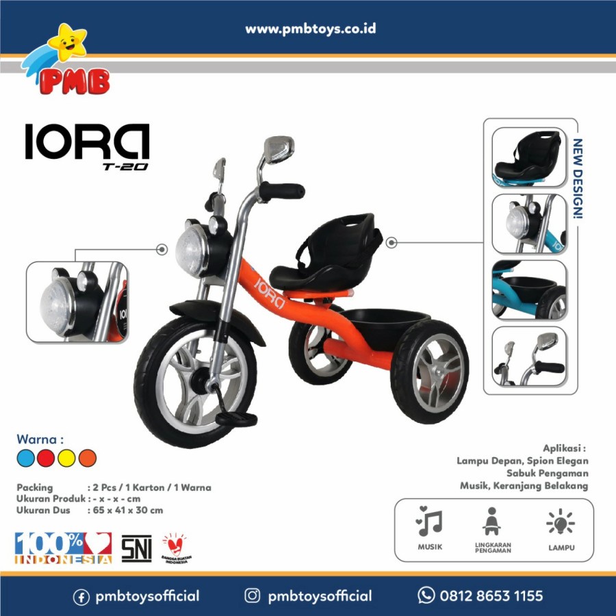 SEPEDA RODA TIGA PMB IORA T-20 / SEPEDA RODA TIGA PMB
