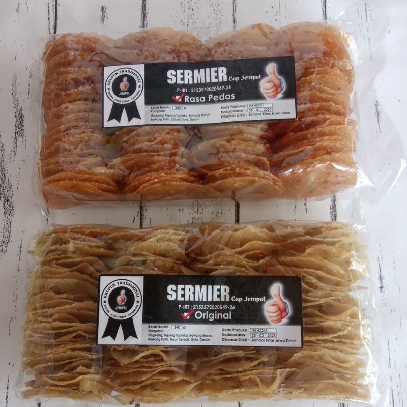 

KRUPUK SERMIER MENTAH CAP JEMPOL 340 GRAM