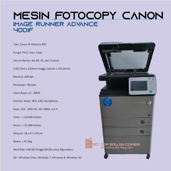 Mesin Fotocopy Mini Canon iRA 400