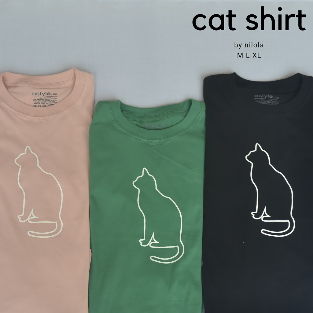 KAOS WANITA/KAOS TUMBLR/KAOS MURAH/ KAOS KUCING/ COTTON COMBED 30S