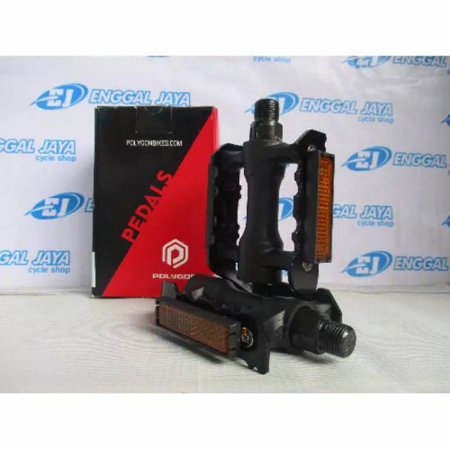 Pedal Sepeda MTB Alloy Merk Polygon Alloy / Aluminium