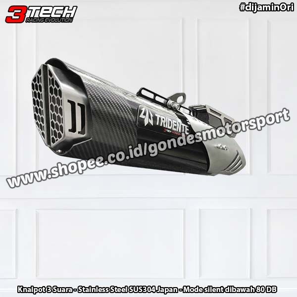 Knalpot Tridente F20 EVA 3 Suara Buat 150 cc