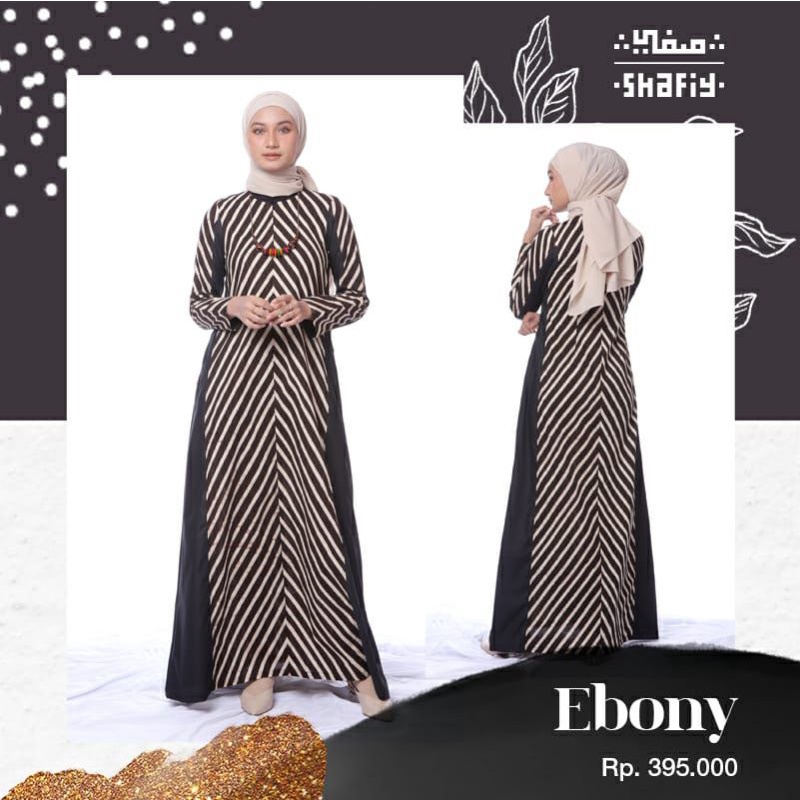Shafiy Batik Gamis Etnik GBL Ebony