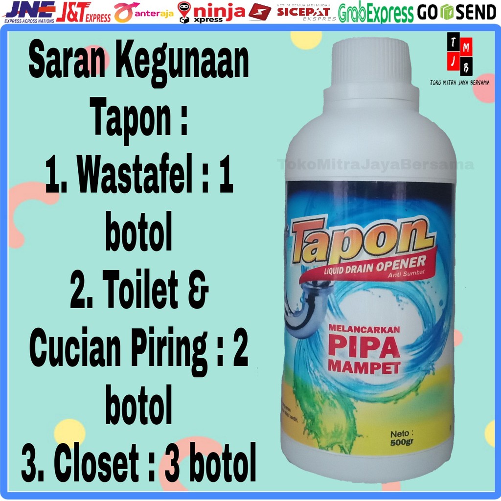 2 BOTOL FASTAPON ANTI SUMBAT MAMPET MENGATASI WC MAMPET - 2 BOTOLX500 GR TAPON