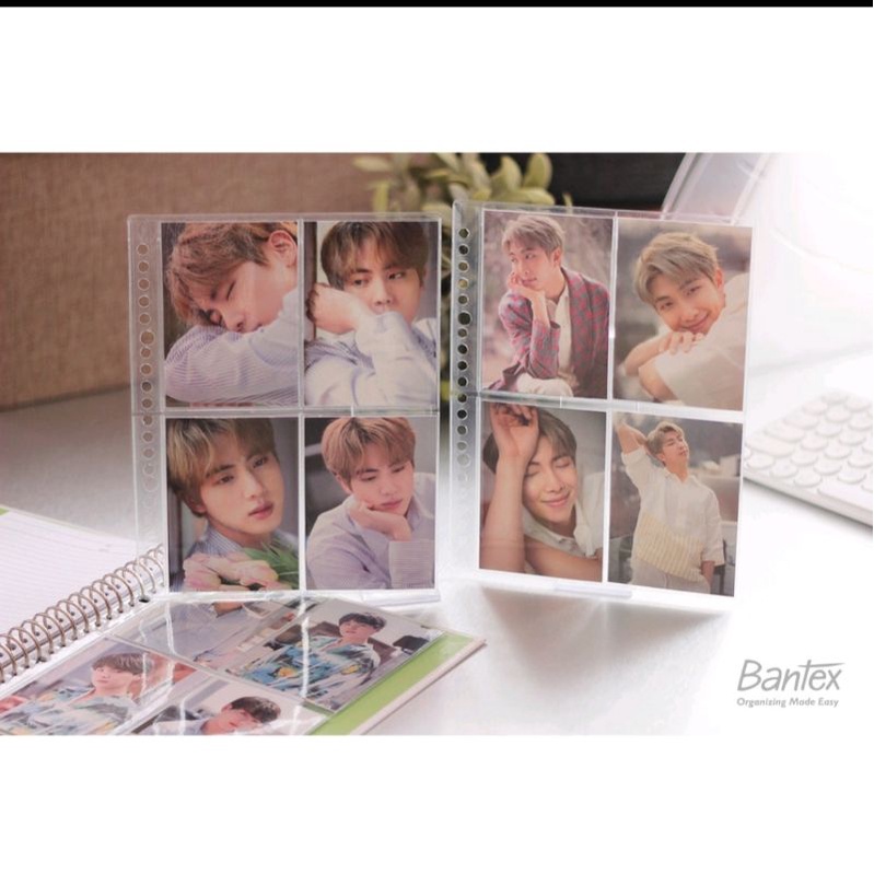 BANTEX PHOTOCARD PC Pocket Sleeve A5 4P for 2 ring / 20 Ring Binder