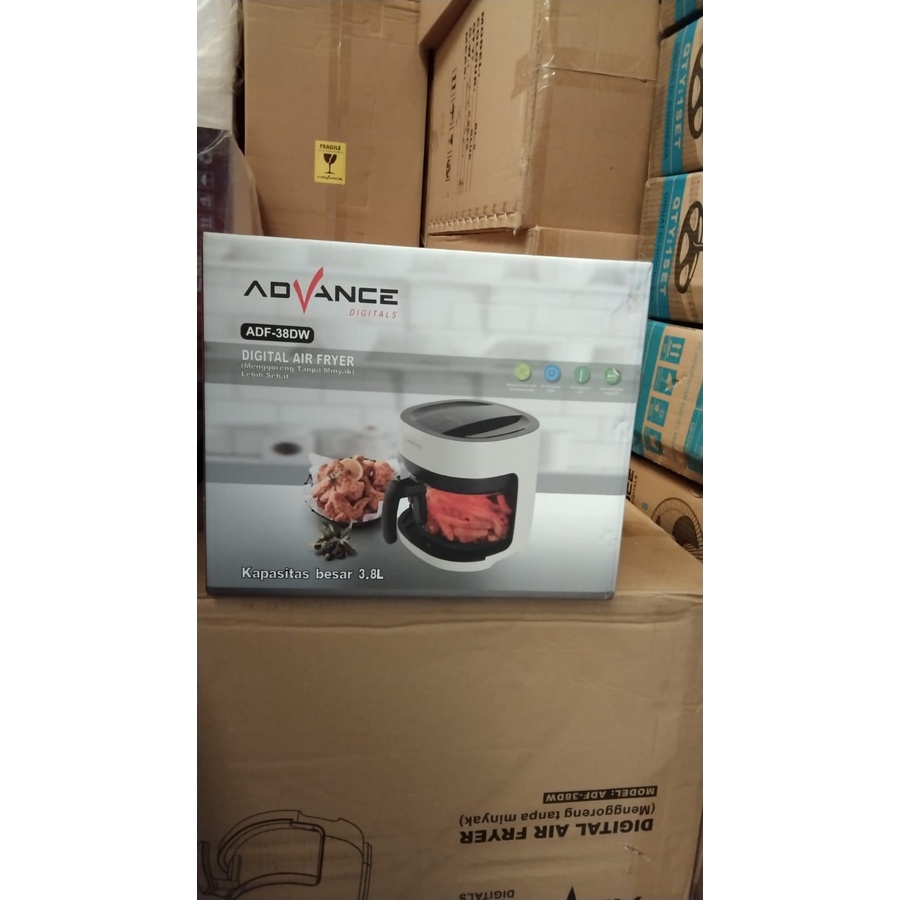 Air Fryer ADF38DW 3,8 Liter Transparan Glass Advance Hemat Listrik Low watt