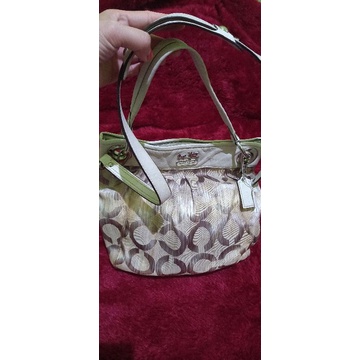 Coach shoulder bag cross body beige "Ashley"