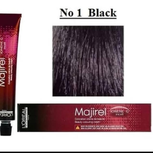 ❊ LOREAL Cat Rambut Majirel No 1 Black 50ml ✻