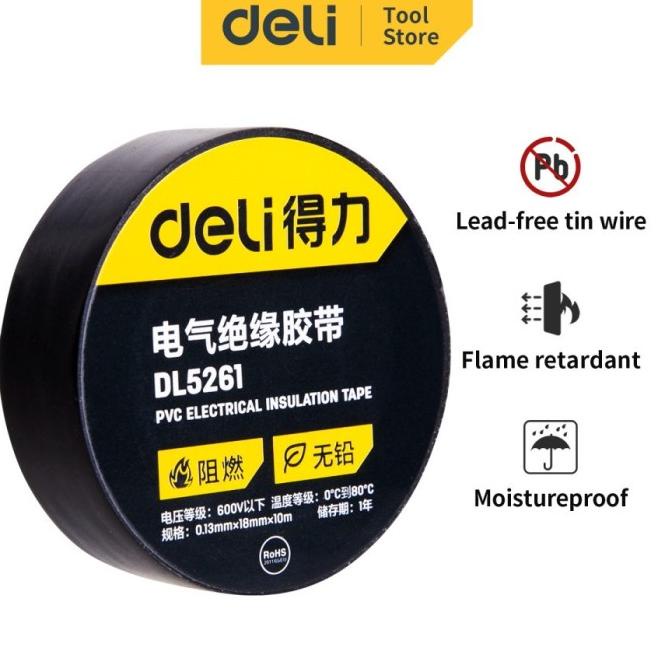 

Ready Deli Electical Tape Isolasi Kabel Listrik Pvc Dl5261 20 Meter Berkualitas