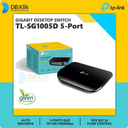 &quot;Desktop Switch TP-Link TL-SG1005D 5 Port Gigabit - TP Link TL SG1005D&quot;